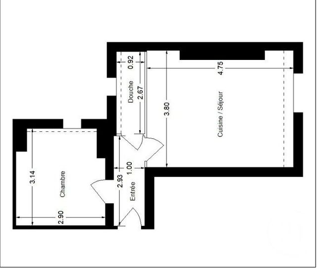 Appartement F2 à vendre - 2 pièces - 29.37 m2 - PARIS - 75008 - ILE-DE-FRANCE - Century 21 Cadet-Rochechouart